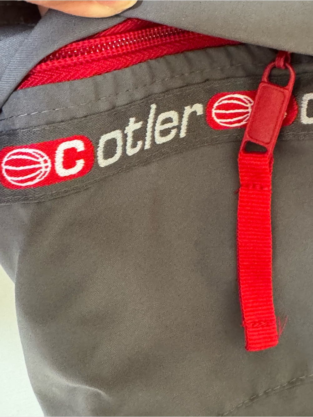 Cotler Hoop Basketball Performance Systems Kids' Gray Hooded Windbreaker Jacket - Picture 5 of 7